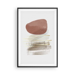 Plakát v černém rámu - Abstraktní kolonáda - 61x91 cm