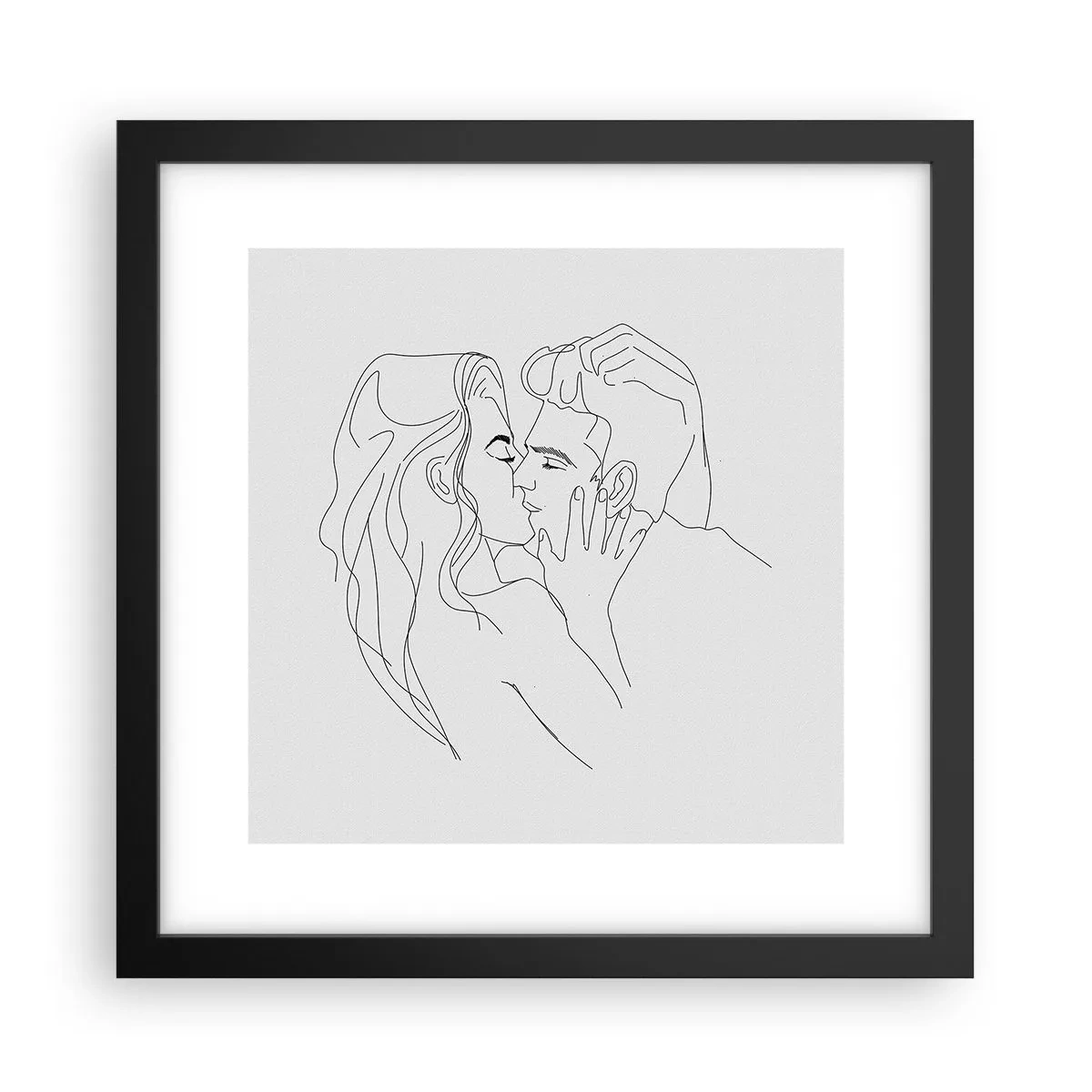 Plakát v černém rámu - Jedním tahem - 30x30 cm