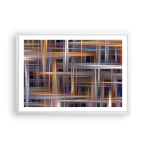 Plakát v bílém rámu - Utkané ze světla - 70x50 cm