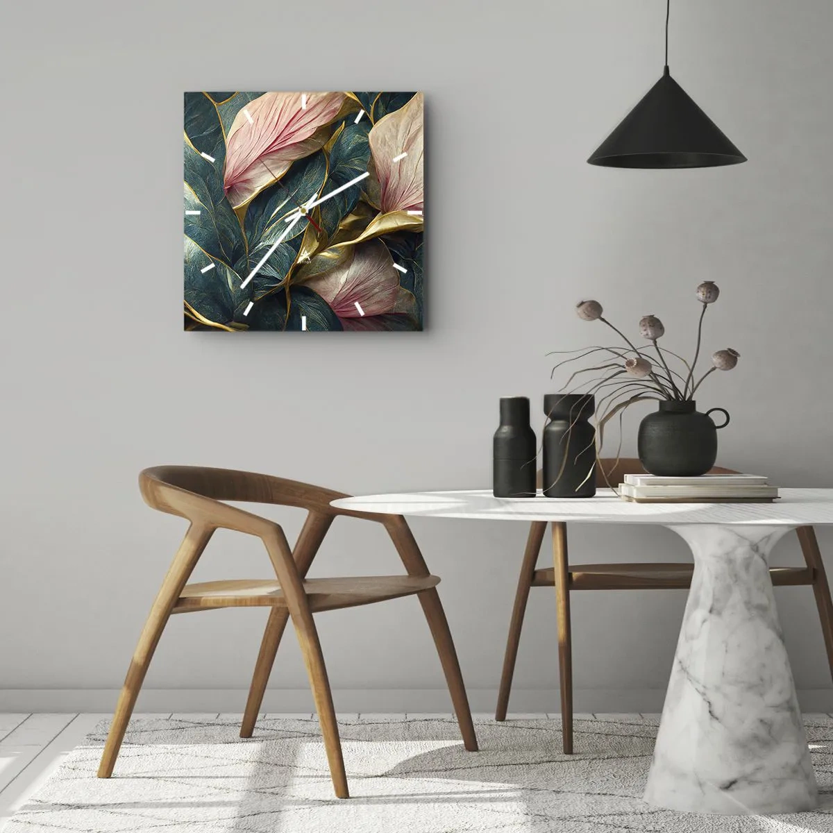 Nástěnné hodiny - Přirozená elegance a styl - 40x40 cm