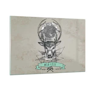 Obraz na skle - Vidění sv. Huberta - 120x80 cm