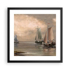 Plakát v černém rámu - Návrat námořníků - 40x40 cm