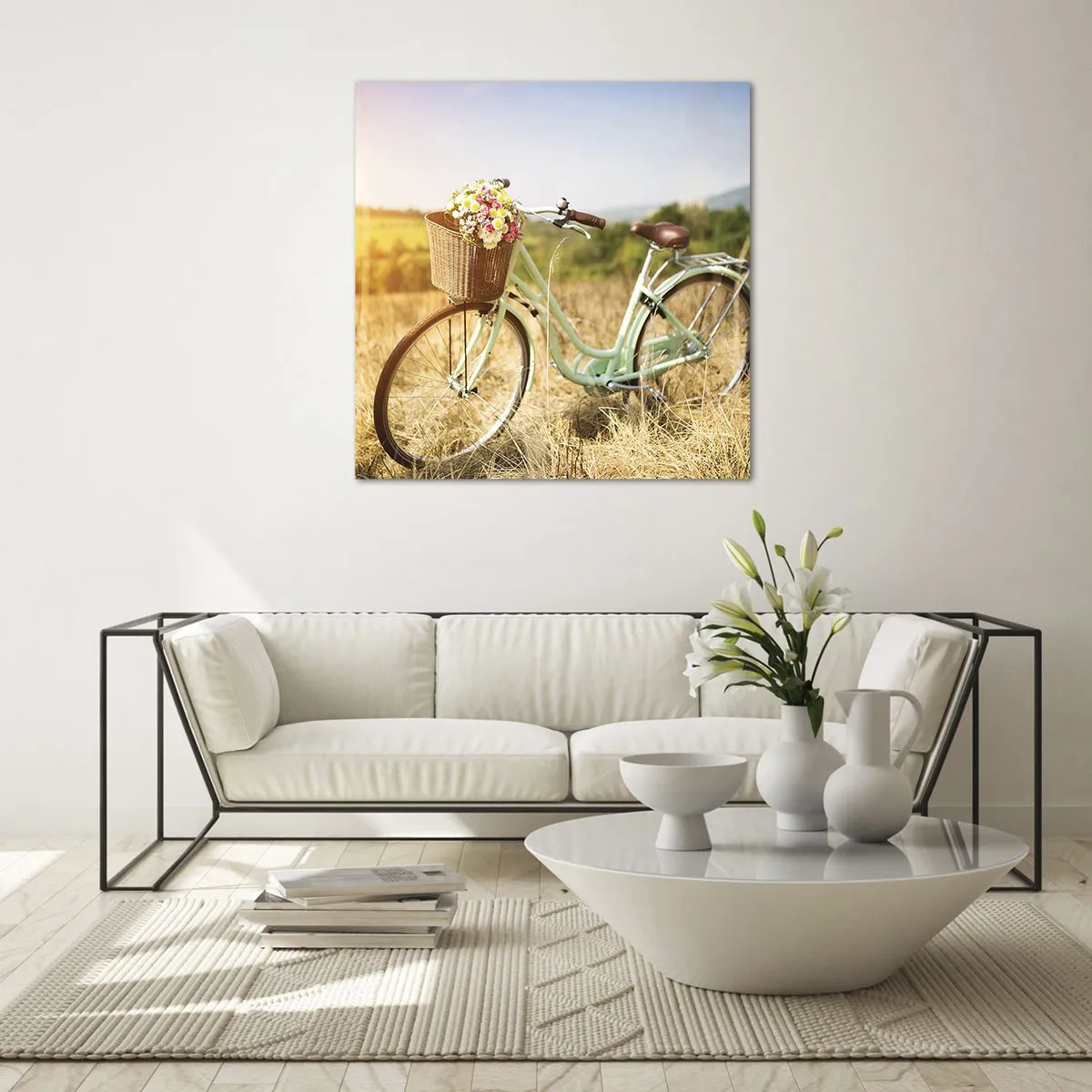 Obraz na skle - Chvíli tu zůstanu - 70x70 cm