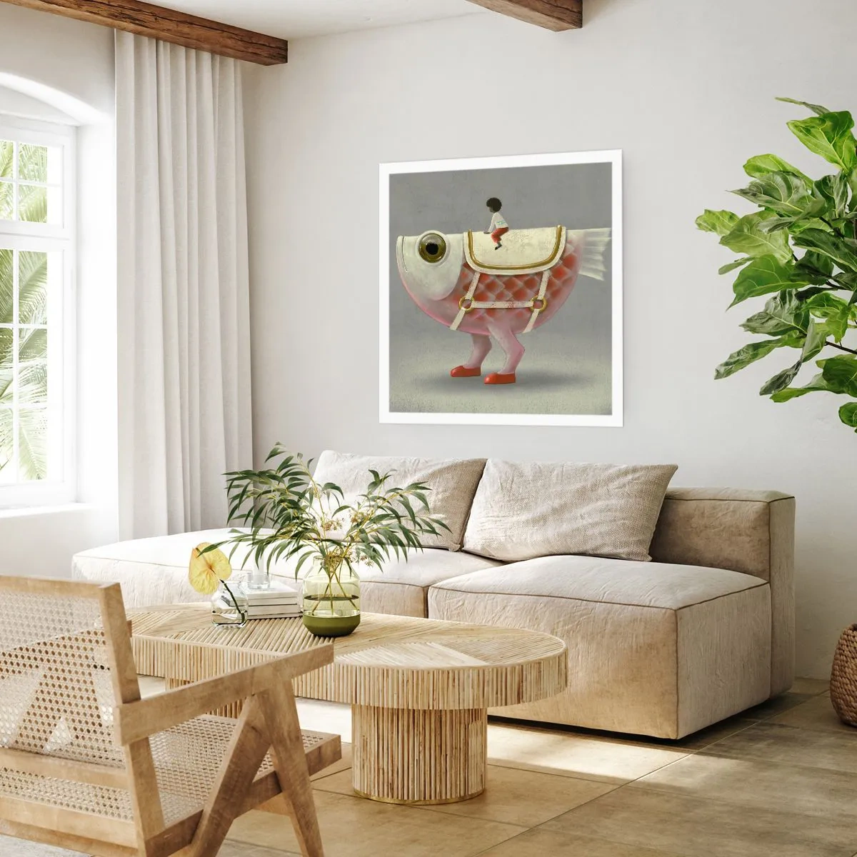 Plakát - Rybí jezdec - 30x30 cm