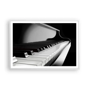 Plakát v bílém rámu - Harmonie tvarů a barev - 100x70 cm