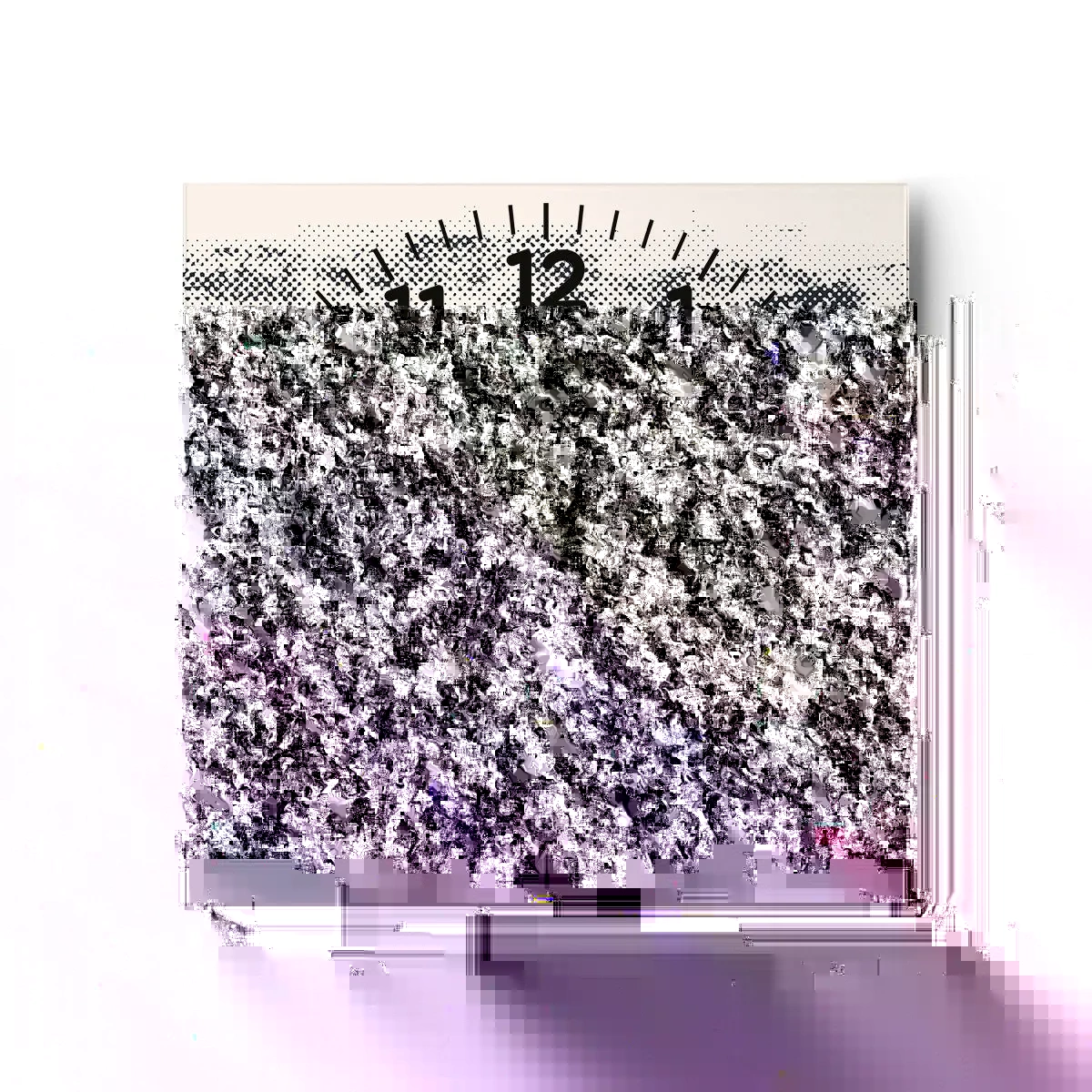 Nástěnné hodiny - Mlžná kompozice - 40x40 cm