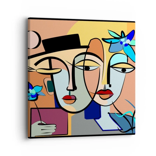 Obraz na plátně - Picassovo randez vous - 40x40 cm
