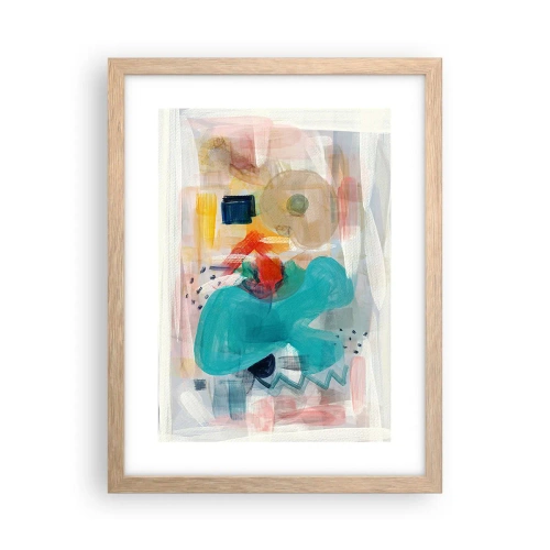 Plakát v rámu světlý dub - Barevná hra - 30x40 cm