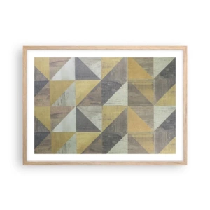 Plakát v rámu světlý dub - V úhlu trojúhelníku - 70x50 cm