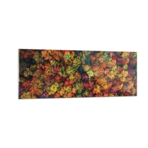 Obraz na skle - Kytice podzimních stromů - 140x50 cm
