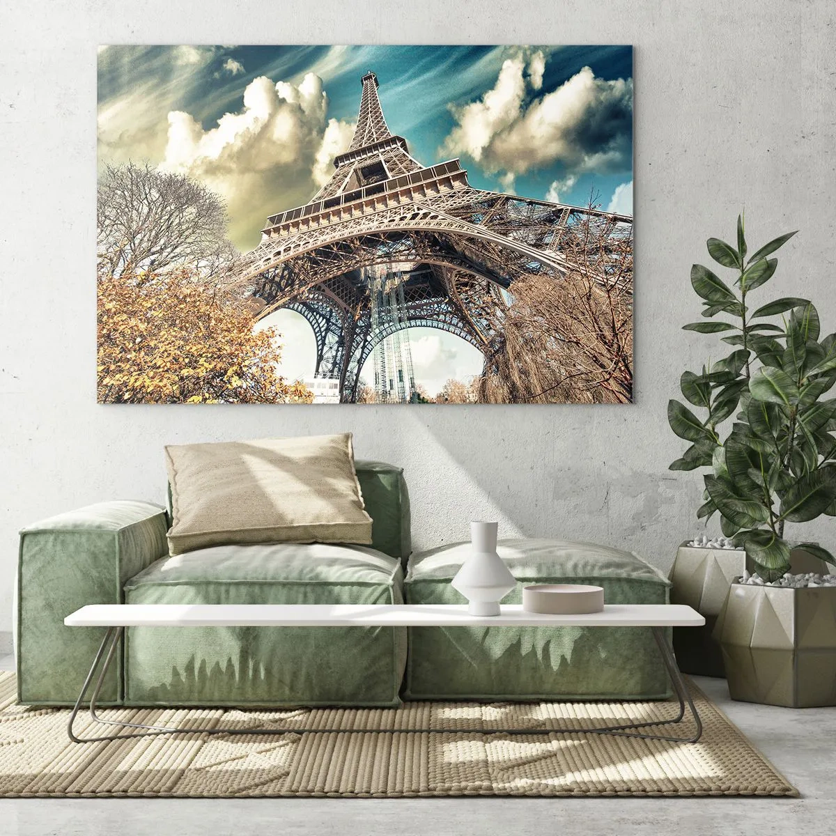Obraz na skle - A na podzim v Paříži… - 120x80 cm