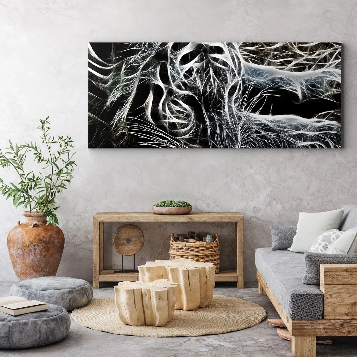 Obraz na plátně - Studie kočičí lehkosti - 90x30 cm