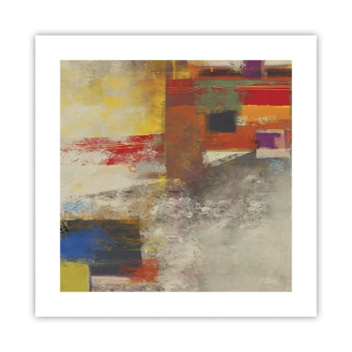 Plakát - Geometrie barev - 40x40 cm