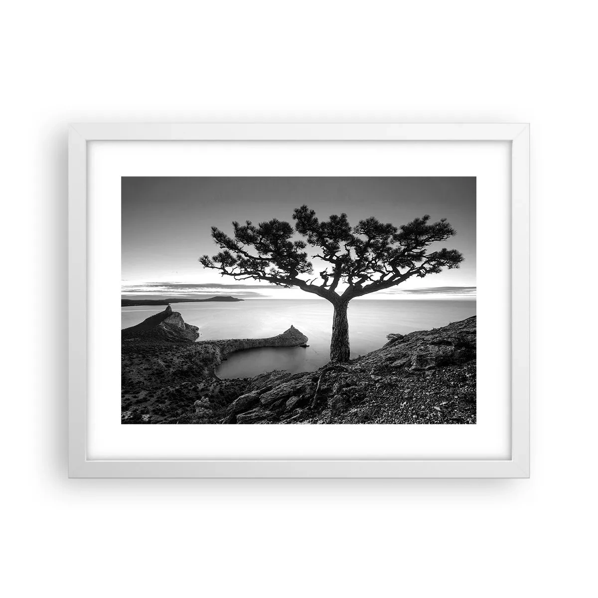 Plakát v bílém rámu - Klid až k horizontu - 40x30 cm