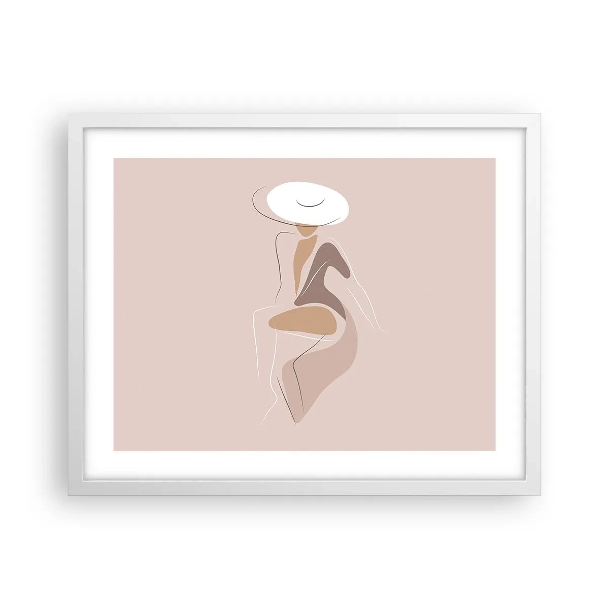 Plakát v bílém rámu - Jak vypadá pravá dáma? - 50x40 cm