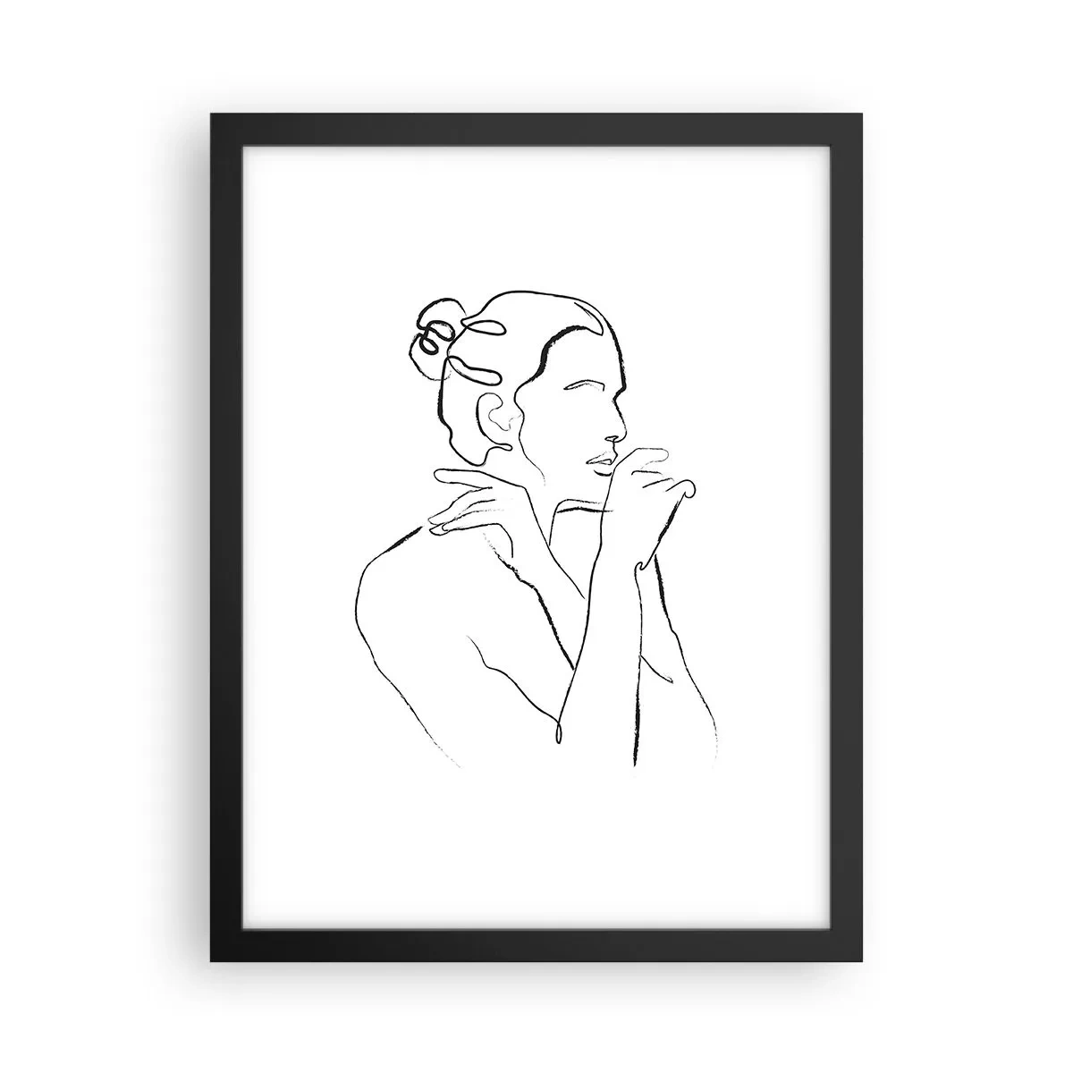 Plakát v černém rámu - Akt: smyslné tajemství - 30x40 cm