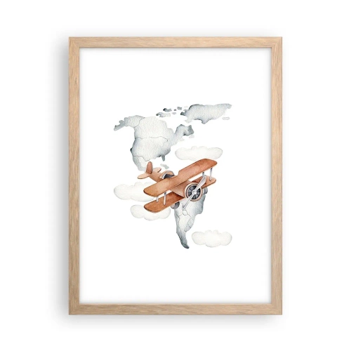 Plakát v rámu světlý dub - V průkopnickém duchu - 30x40 cm