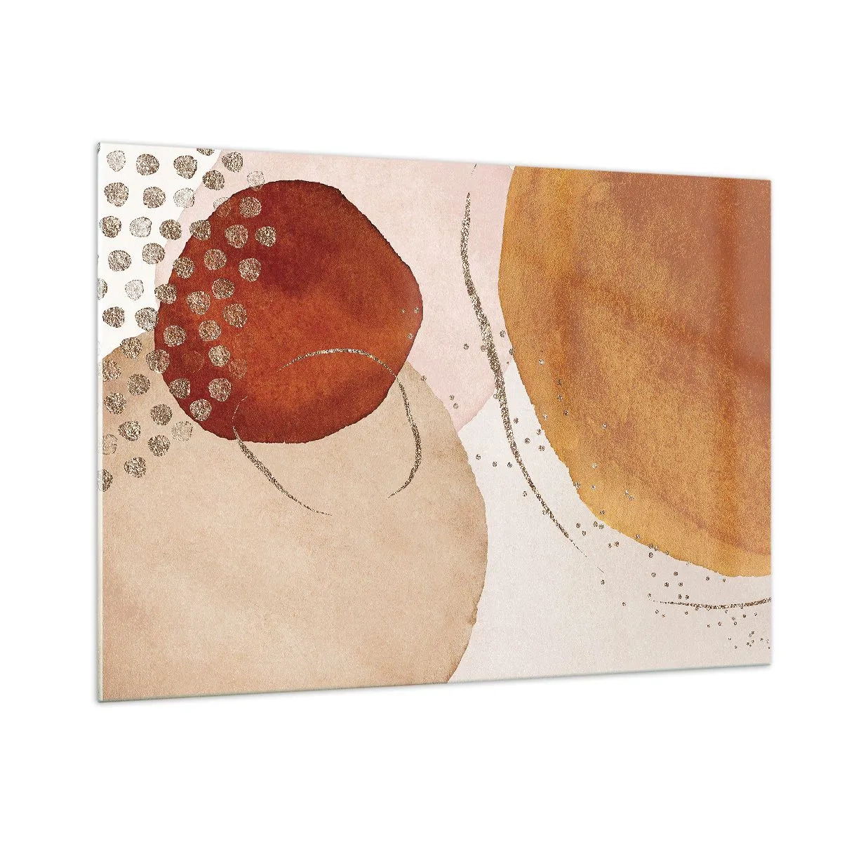 Obraz na skle - Zaoblení a pohyb - 100x70 cm