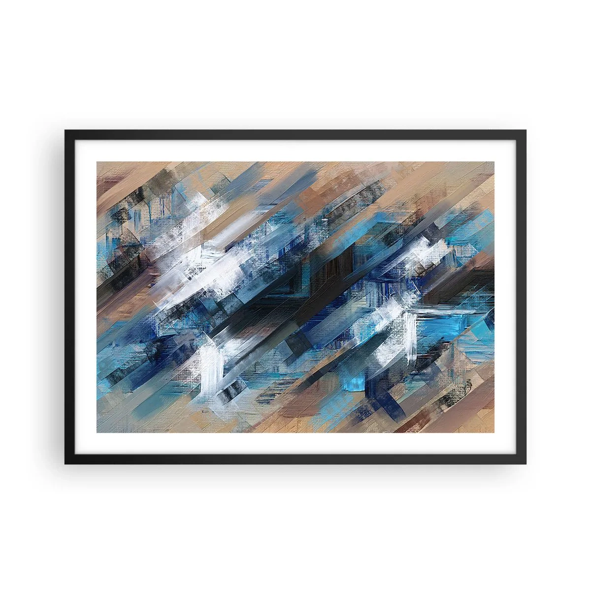 Plakát v černém rámu - Na modrém úkosu - 70x50 cm