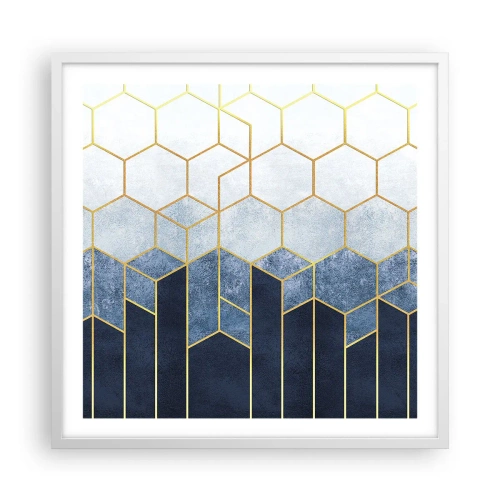 Plakát v bílém rámu - Kompozice v synkopickém rytmu - 60x60 cm