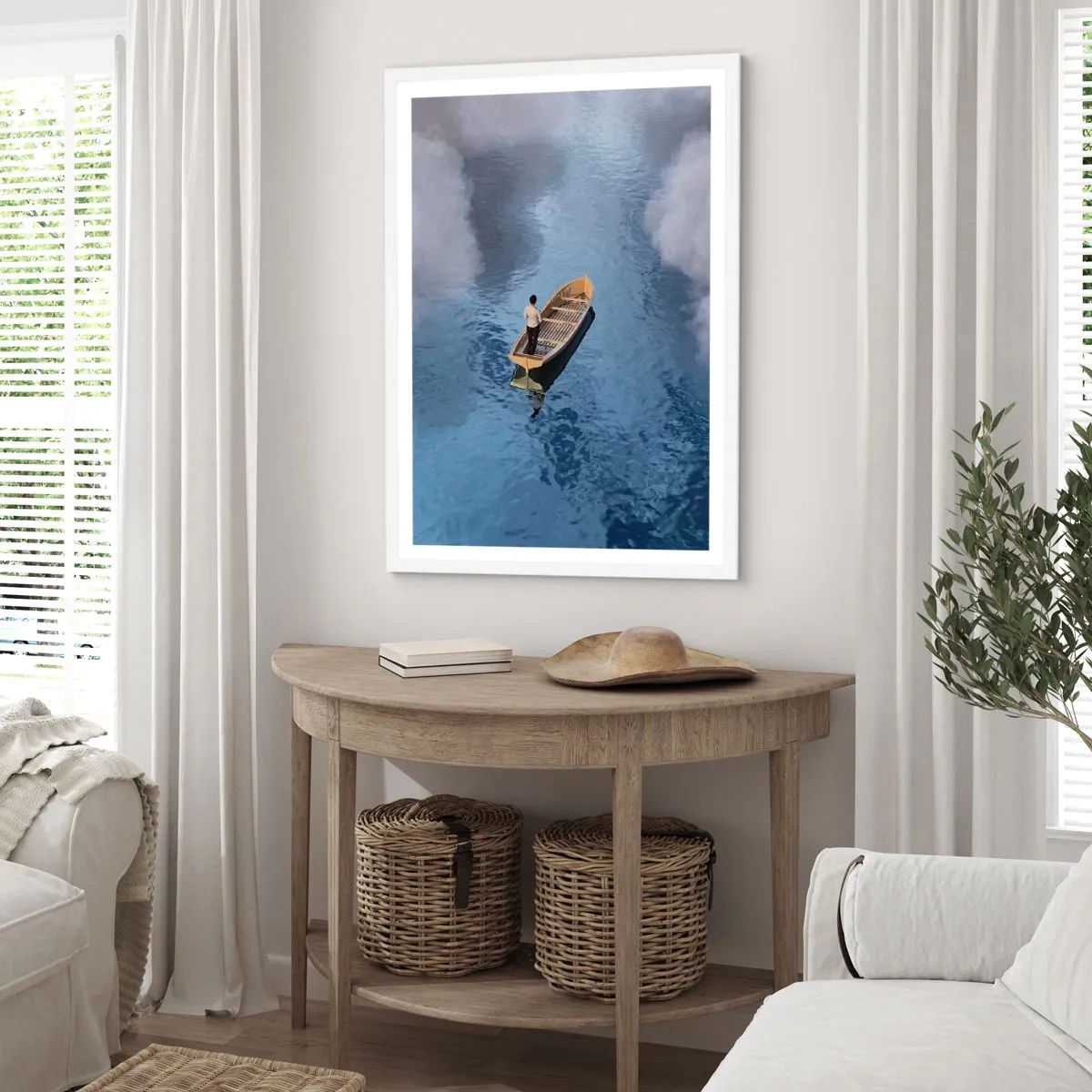 Plakát v bílém rámu - Život – cesta – nejistota - 61x91 cm