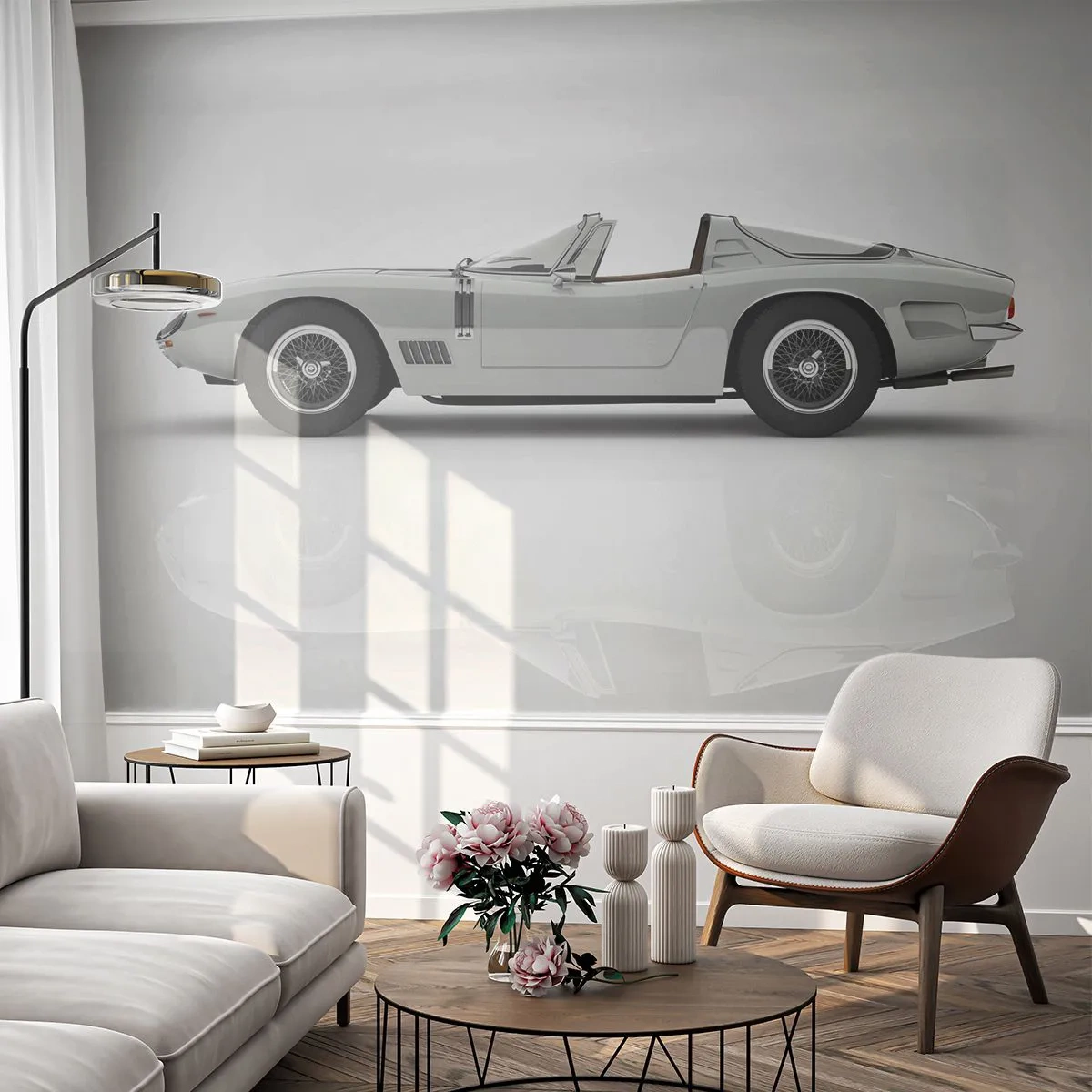 Fototapeta Samolepicí Deluxe Sticker - Příslib zábavy - Sportovní auto, Kabriolet, Automobilový průmysl - 250x175 cm