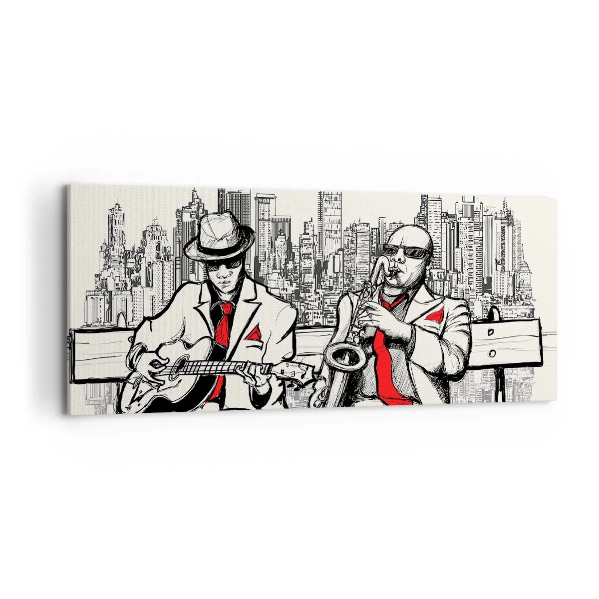 Obraz na plátně - Newyorská improvizace - 100x40 cm
