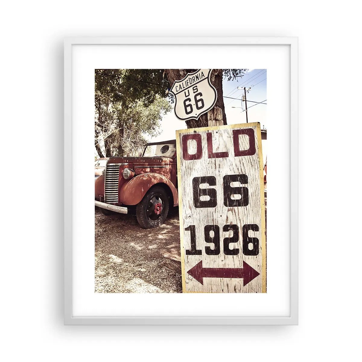 Plakát v bílém rámu - Legenda americké provincie - 40x50 cm