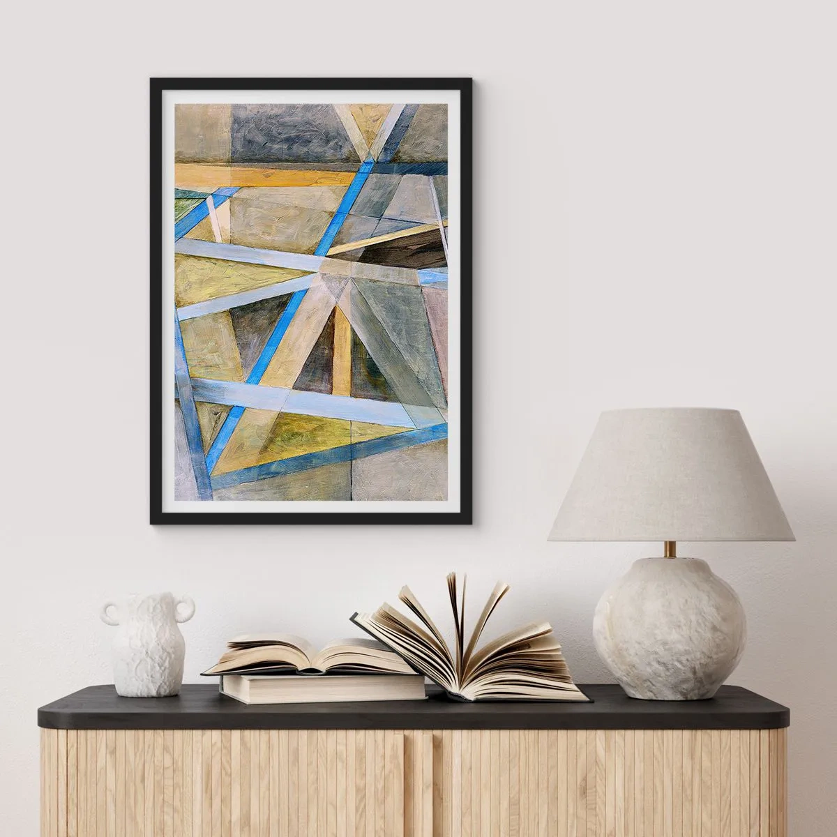 Plakát v černém rámu - Přímo nebo diagonálně? - 70x100 cm