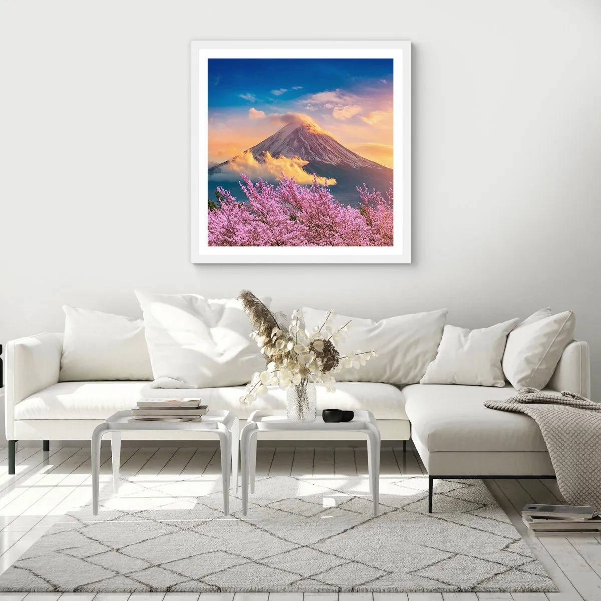 Plakát v bílém rámu - Japonská svátost - 40x40 cm