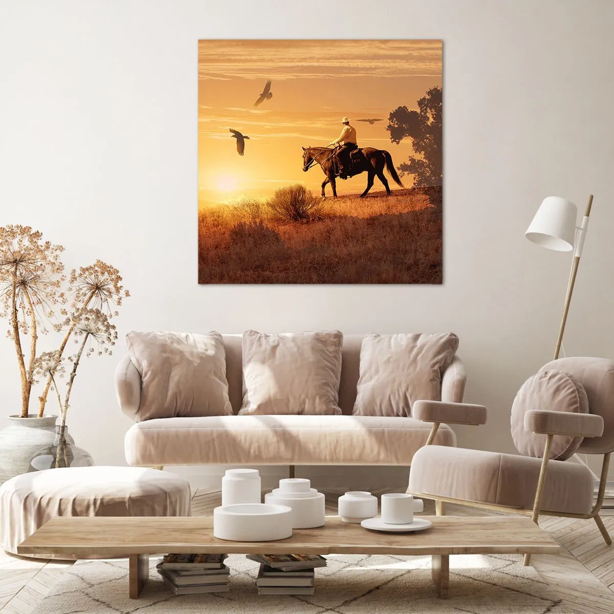 Obraz na plátně - Sám prérií - 60x60 cm