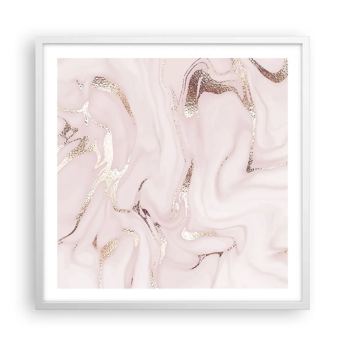 Plakát v bílém rámu - V růžovém šílenství - 60x60 cm