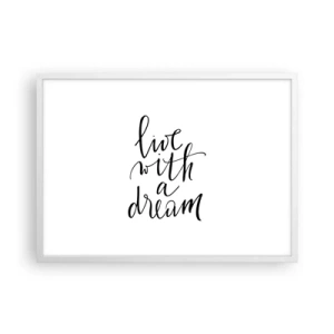 Plakát v bílém rámu - Of course - 70x50 cm