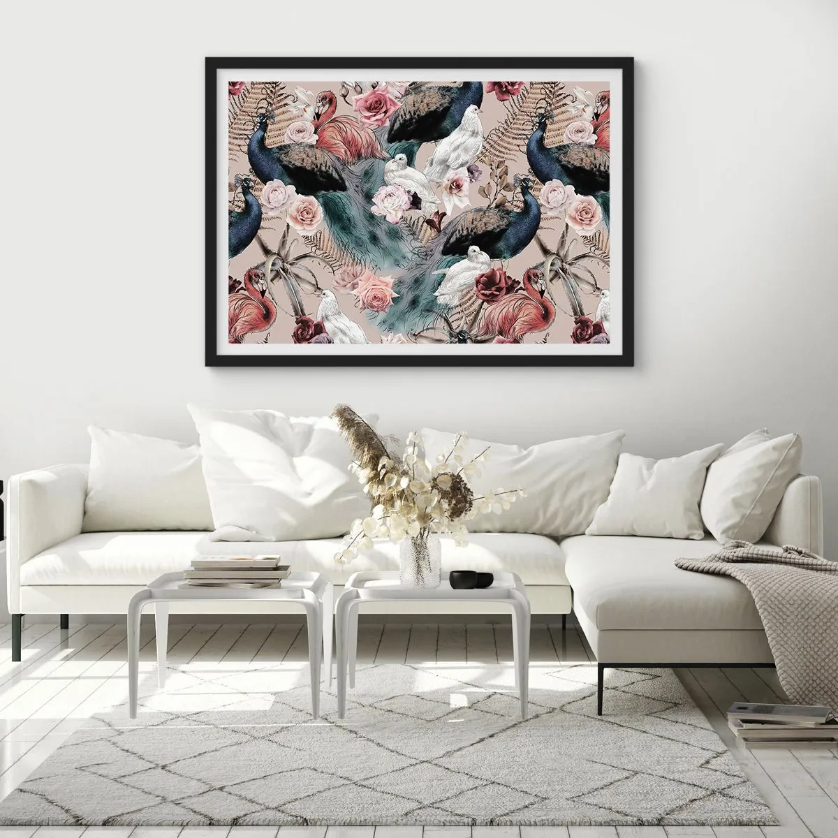 Plakát v černém rámu - V palácové zahradě - 70x50 cm