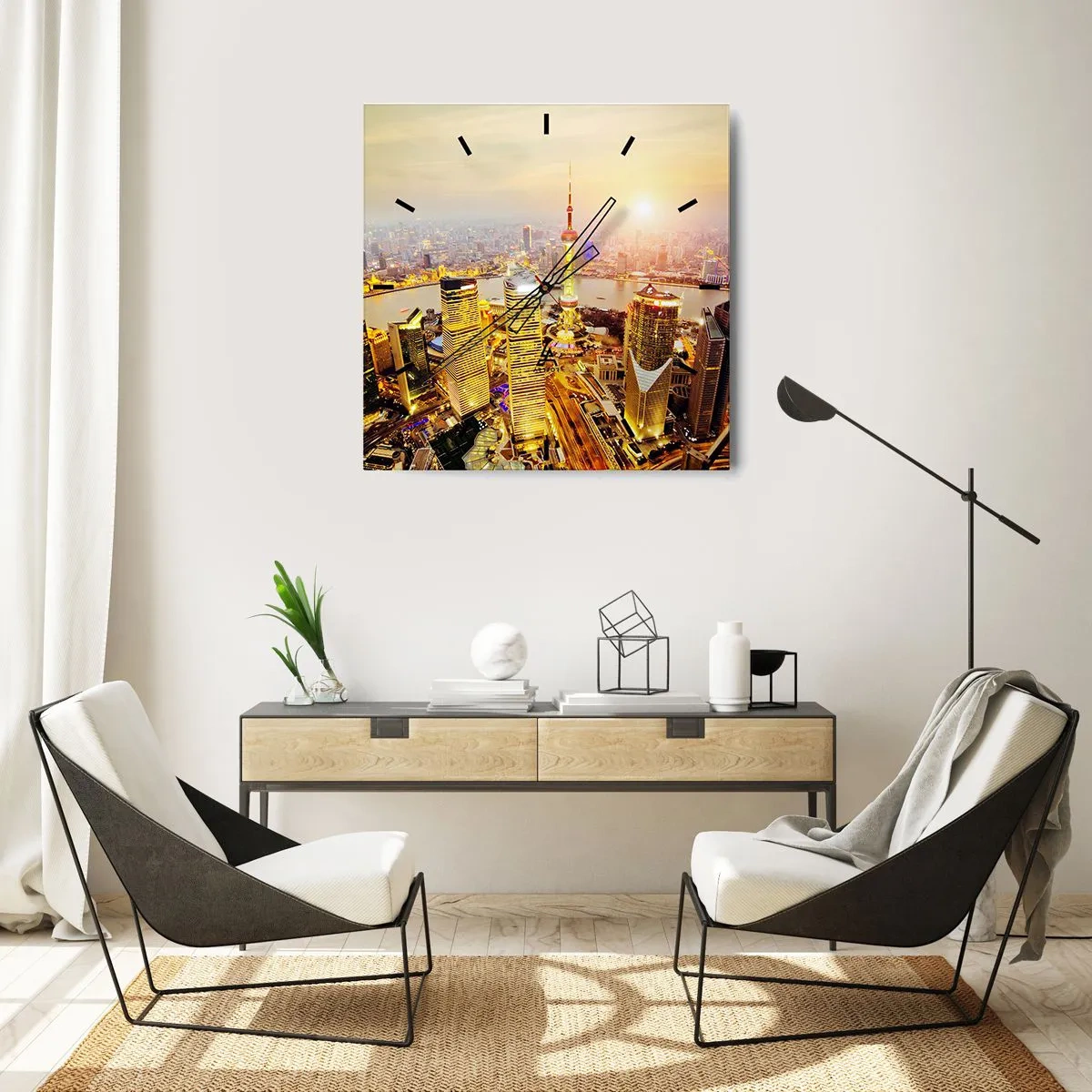 Nástěnné hodiny - Asijský sen - 30x30 cm