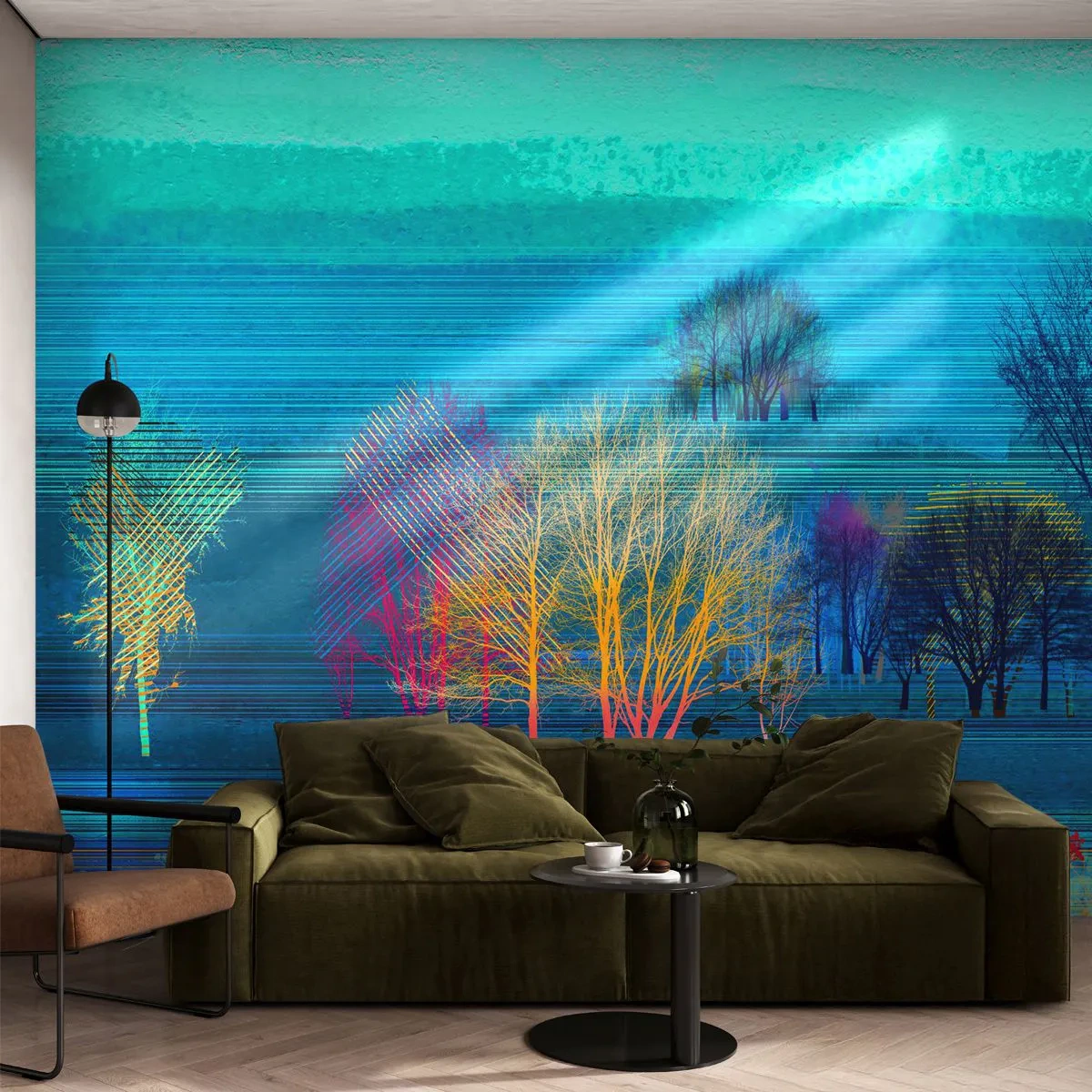 Fototapeta Premium Sand - Fantastická krajina - Krajina, Les, Abstrakce - 200x140 cm