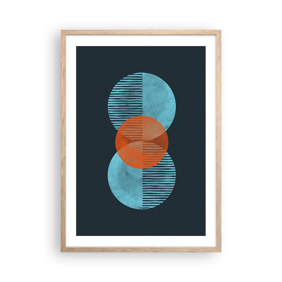 Plakát v rámu světlý dub - Symetrická kompozice - 50x70 cm