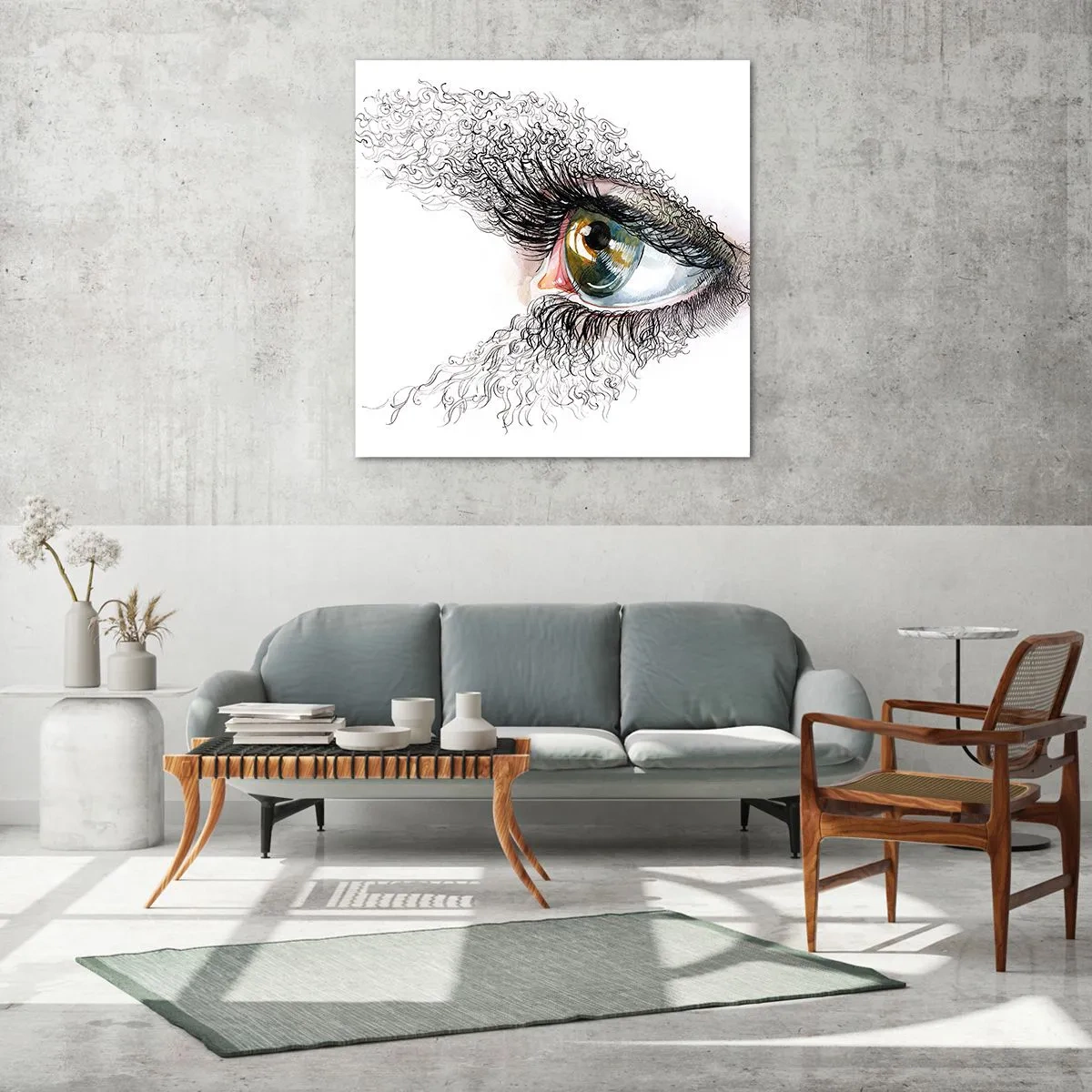 Obraz na skle - Podívej se přímo do duše - 60x60 cm