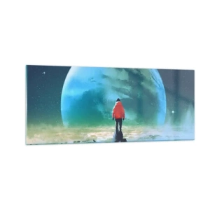 Obraz na skle - Objevitel nové zemi - 100x40 cm