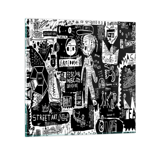 Obraz na skle - Práva a radosti duševního mládí - 50x50 cm