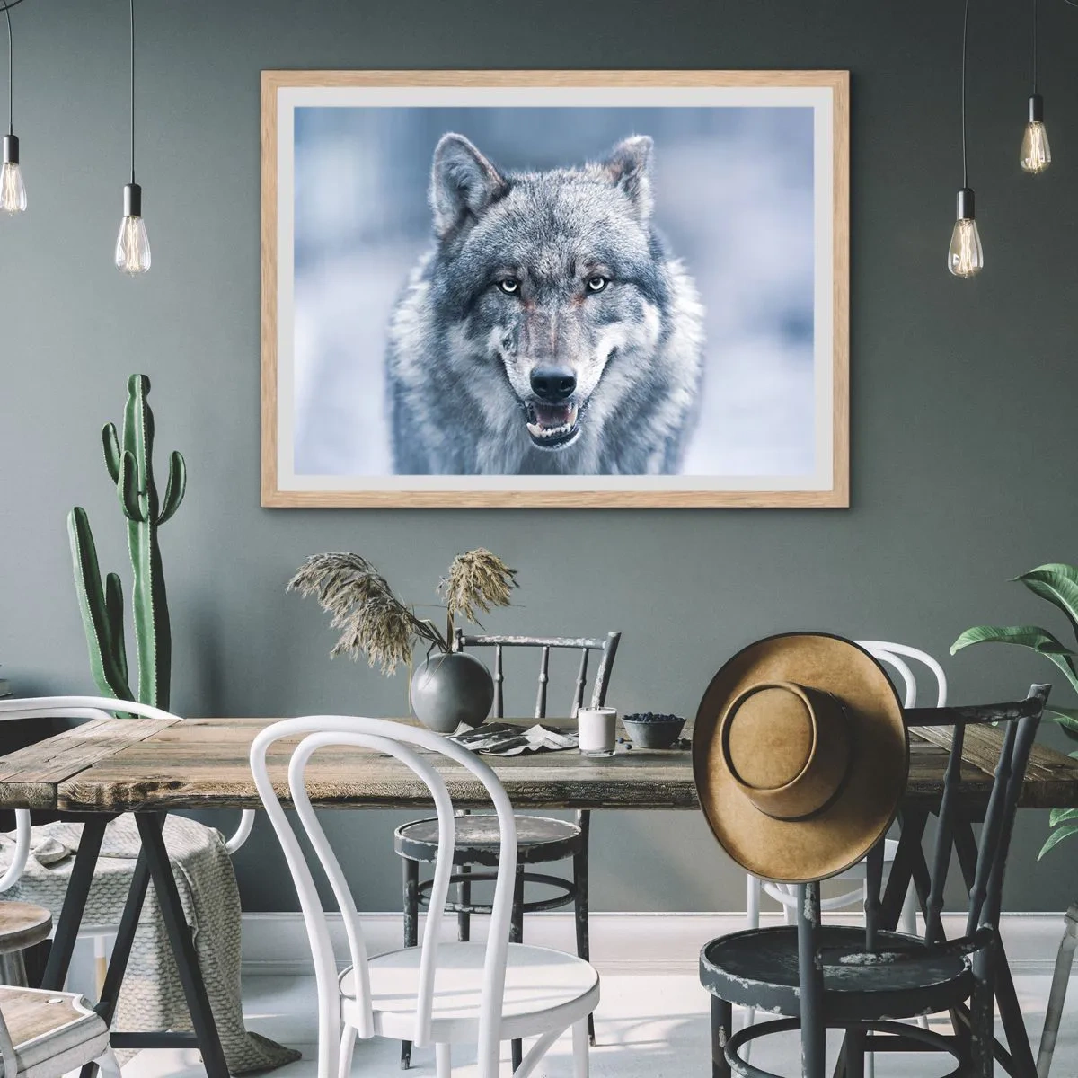 Plakát v rámu světlý dub - Přijmete tuto výzvu? - 100x70 cm