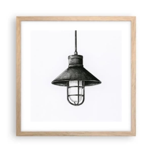 Plakát v rámu světlý dub - Jako před lety… - 40x40 cm