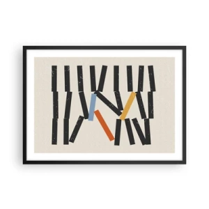 Plakát v černém rámu - Domino – kompozice - 70x50 cm