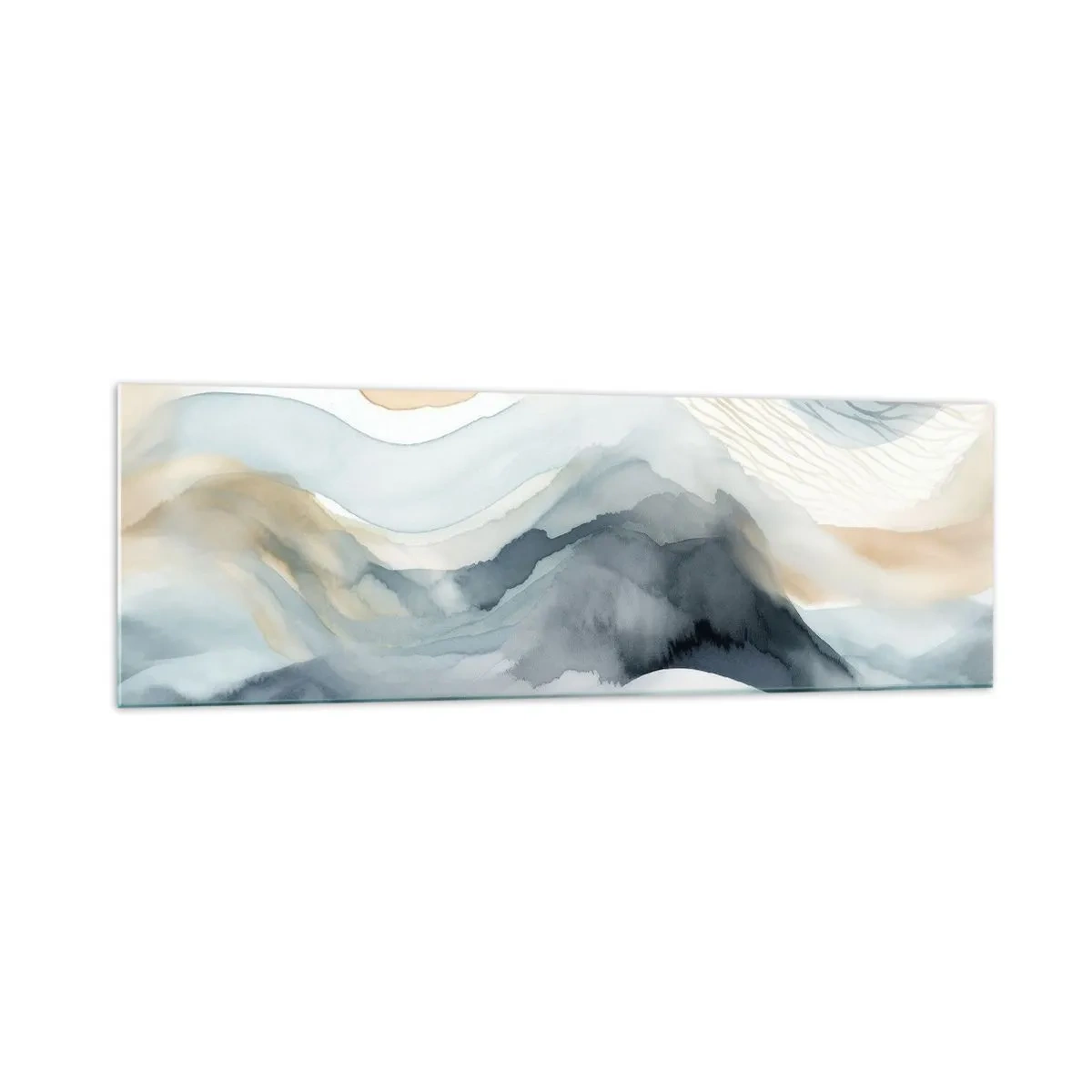 Obraz na skle - Abstrakce sněhu a mlhy - 160x50 cm