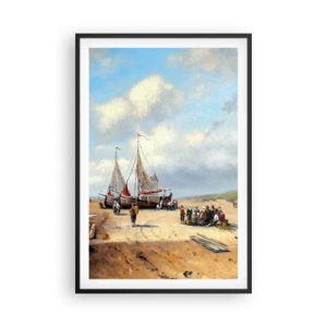 Plakát v černém rámu - Po úspěšném rybolovu - 61x91 cm