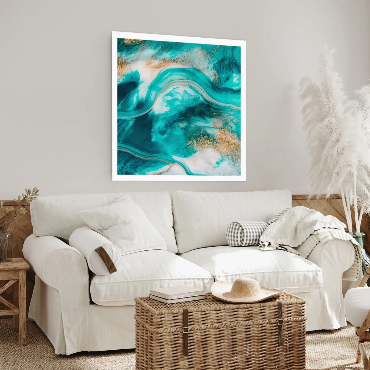 Plakát - Řeka zlata - 50x50 cm