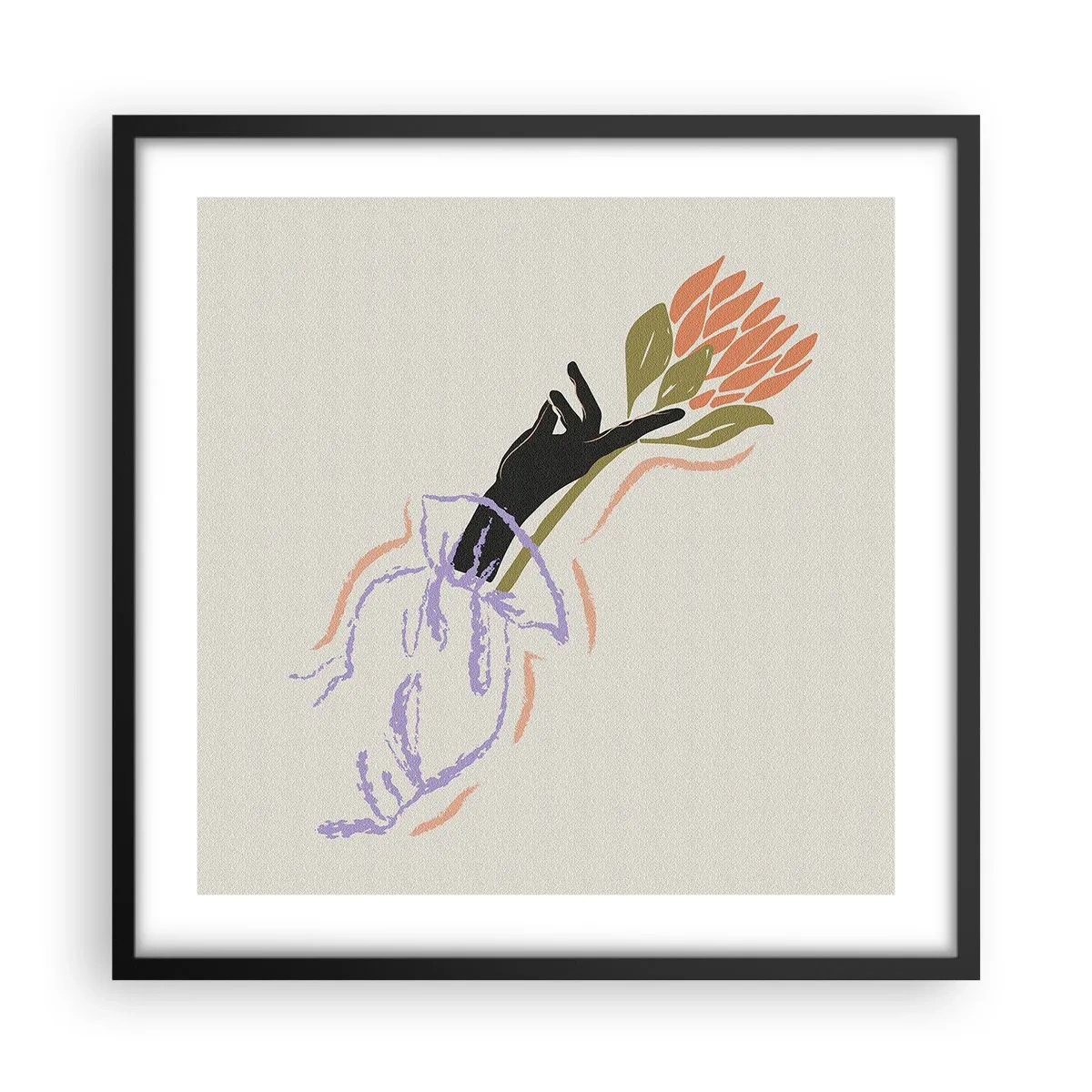 Plakát v černém rámu - Sesterský dotek - 50x50 cm