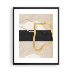 Plakát v černém rámu - Tvary ve smyčce - 40x50 cm