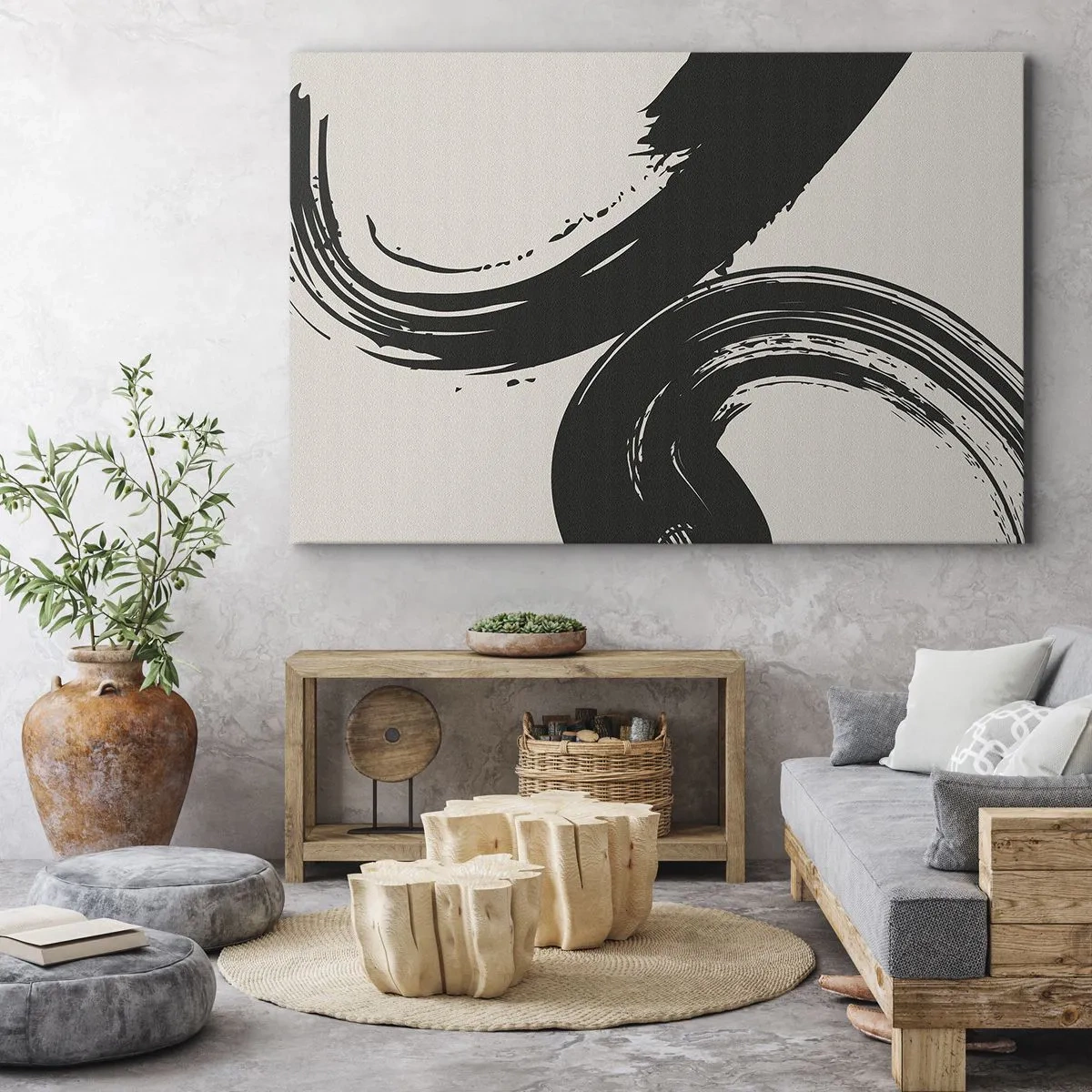 Obraz na plátně - Rozmáchle a dokola - 70x50 cm