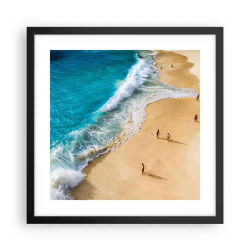 Plakát v černém rámu - A pak slunce, pláž… - 40x40 cm